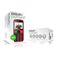 EVOLVEO Mobilní telefon pro seniory s nabíjecím stojánkem EasyPhone ET, červená