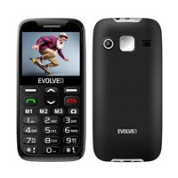 EVOLVEO EasyPhone XR, mobilní telefon pro seniory s nabíjecím stojánkem, černá