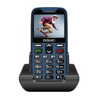 EVOLVEO EasyPhone XR, mobilní telefon pro seniory s nabíjecím stojánkem, modrá
