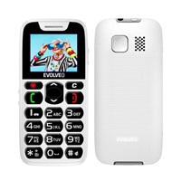 EVOLVEO EasyPhone, mobilní telefon pro seniory s nabíjecím stojánkem, bílá