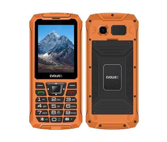 EVOLVEO StrongPhone Z6, vodotěsný odolný Dual SIM telefon, oranžová