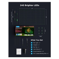 Govee RGBIC venkovní světelná síť - 1,43 x 0,85m Matter