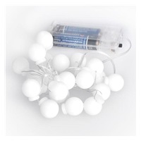 Solight LED vánoční řetěz barevné koule, 20x LED, 2m, 2x AA