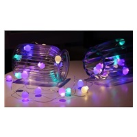 Solight LED vánoční řetěz barevné koule, 40x LED, 4m, 2x AA