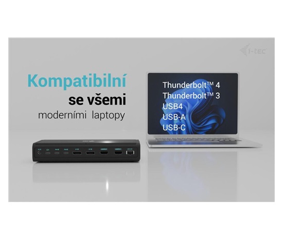 i-tec Universal 6x 4K Display Docking Station, Power Delivery 140W
