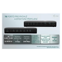 i-tec Universal 6x 4K Display Docking Station, Power Delivery 140W