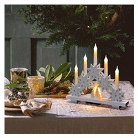 Solight LED vánoční svícen s hvězdami, 30cm, 5x LED, 2x AA