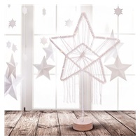 Solight LED vánoční hvězda stolní, pletená, 35x LED, 2x AAA