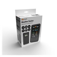 Solight meteostanice, barevný LCD, vnitřní/venkovní teplota a vlhkost, tlak, RCC, černá