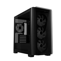ASUS case A23 PLUS TG ARGB, Mini Tower, průhledná bočnice, 4x120mm ARGB Fan, černá