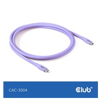 Club3D Kabel USB-C 4.0, 20Gbps, 4K60Hz, PD 240W, 2m, fialová