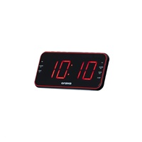 Orava radiobudík s velkým červeným LED displejem, funkce SNOOZE, SLEEP, DIMMER, nabíjení externího zařízení