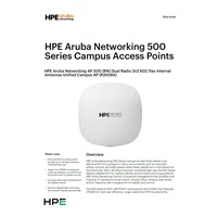 HPE Aruba Networking AP-505 (RW) Dual Radio 2x2 802.11ax Internal Antennas Unified Campus AP