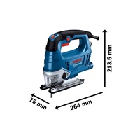 Bosch GST 750 kmitací pilka, 520 W, hloubka řezu ve dřevě	75 mm, stopka T, příruční kufr