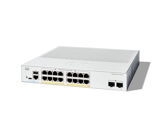 Cisco Catalyst switch C1200-16P-2G (16xGbE,2xSFP,16xPoE+,120W,fanless) - REFRESH