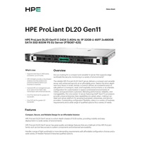 HPE PL DL20g11 E-2434 (3.4G/4C) 1x32G (P64339) 2x480G VROC 4SFF 1x800W 4x1G NBD333 Smart Choice