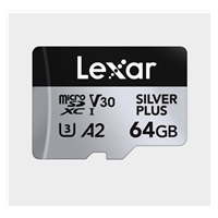 Lexar microSDXC Professional SILVER Plus UHS-I/U3/A2/4K R205/W100 (V30) 64GB