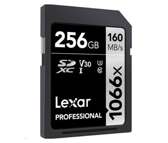 Lexar SDXC Pro 1066x U3 UHS-I R160/W120 (V30) 256GB