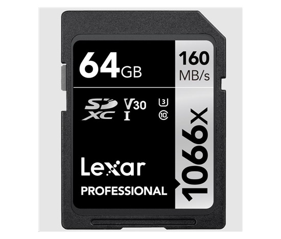Lexar SDXC Pro 1066x U3 UHS-I R160/W70 (V30) 64GB