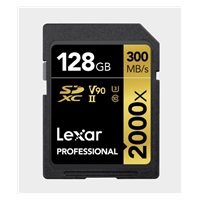 Lexar SDXC Pro 2000X UHS-II U3 R300/W260 (V90) 128GB