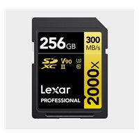 Lexar SDXC Pro 2000X UHS-II U3 R300/W260 (V90) 256GB