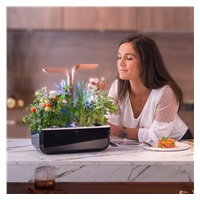 Véritable SMART - Automatický květináč s regulací osvětlení, černá měděná + 4 bylinkové náplně