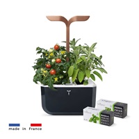 Véritable Exky SMART - Automatický květináč s regulací osvětlení, černá měděná + 2 bylinkové náplně
