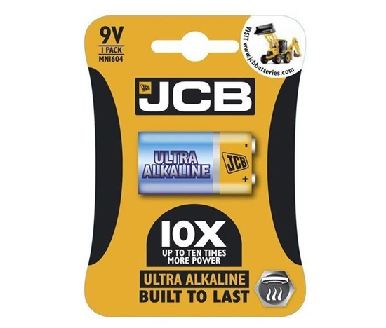 JCB OXI ULTRA alkalická baterie 6LR61/9V, blistr 1 ks