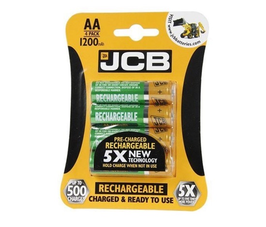 JCB RTU NiMH AA/R06, min.1200mAh, přednabitá, blistr 4 ks