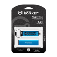 Kingston Flash Disk IronKey 64GB USB-C IronKey Keypad 200C, FIPS 140-3 Lvl 3 (Pending) AES-256