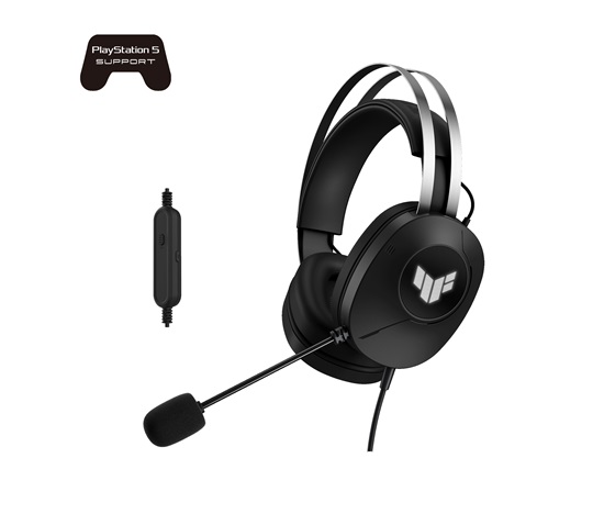 ASUS sluchátka TUF Gaming H1 GEN II, Drátový Herní Headset, černá