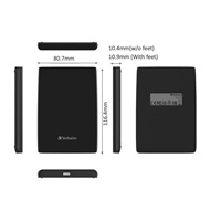 VERBATIM externí SSD 512GB Store ‘n‘ Go Slim Portable USB 3.0, USB-A/USB-C, černá