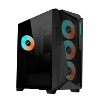 GIGABYTE case GB-C301G V2, Mid Tower, 1xUSB-C 3.2, 2xUSB 3.0, ARGB Hub, 4x 120mm ARGB Fan, černá