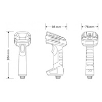Virtuos CCD 2D DPM průmyslová čtečka HT-880DPM, USB, tmavě šedá