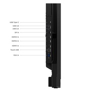 LENOVO LCD T75 - 75”,IPS,matný,16:9,3840x2160,Touch,60Hz,8ms,400cd/m2,1200:1,HDMI,DP,USB-C,ThB,RJ45,USBHub,VESA