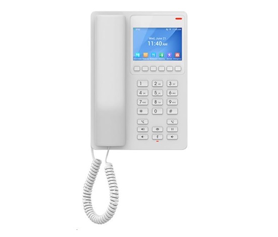 Grandstream GHP630W SIP WiFi hotelový telefon s displejem bílý