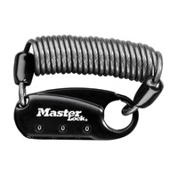 Master Lock Karabina s navíjecím kabelem 1551EURDBLK -