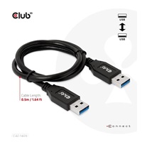 Club3D Kabel USB 3.2 Gen2 Typ-A, 3A M/M, 50 cm