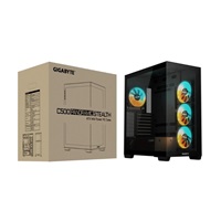 GIGABYTE case GB-C500P ST, Mid tower, 1xUSB-C 3.2, 2xUSB 3.0, 4x 120mm ARGB Fan, černá