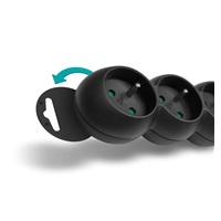 CONNECT IT prodlužovací kabel 230V, 6 zásuvek, 5m, s vypínačem, černá