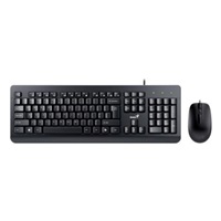 GENIUS klávesnice s myší KM-160, Drátový set USB, Copilot, černý, CZ+SK layout