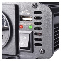 Solight invertor 12V, USB 500mA, kovový, černý, max. zatížení: 300W