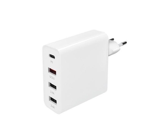 Solight adaptér 3+1, 48W, QC3.0+PD, 3x USB-A, 1x USB-C