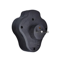 Solight rozbočka s USB A+C nabíječkou, 2 x 10A, černá, vypínač