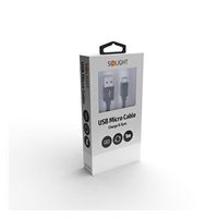 Solight USB kabel, USB 2.0 A konektor - USB B micro konektor, blistr, 1m