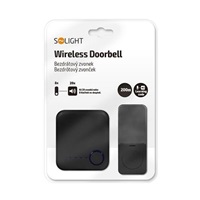 Solight bezdrátový zvonek, do zásuvky, 200m, černý, learning code