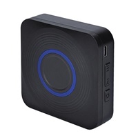 Solight bezdrátový zvonek, bateriový + USB, 200m, černý, learning code