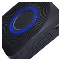 Solight bezdrátový zvonek, bateriový + USB, 200m, černý, learning code