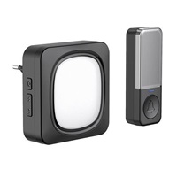 Solight bezdrátový zvonek a noční světélko, do zásuvky, 150m, černý, learning code