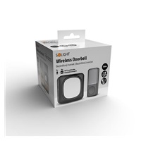 Solight bezdrátový zvonek a noční světélko, do zásuvky, 150m, černý, learning code